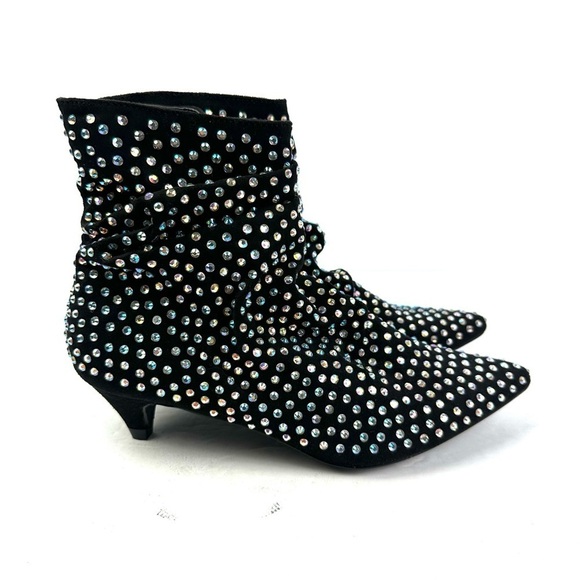 Cape Robbin Annie Ankle Boot 6 Iridescent Studded Slip On Bootie Brand New - Picture 5 of 10